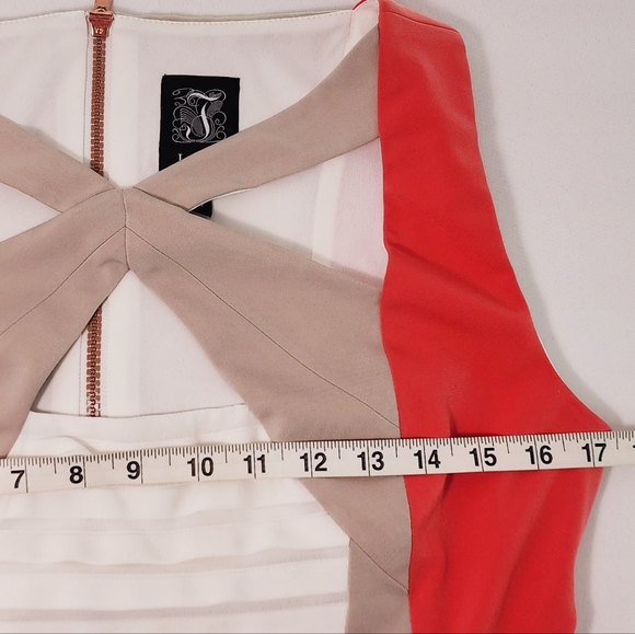 JAX sleeveless sheath dress with criss cross neck cut out - Picture 6 of 9